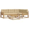 vidaXL Set vanjskih sofa 5 kom. Bijela i bež Poliester