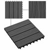 vidaXL Pločice za decking 11 pcs Crna 30 x 30 cm Drvoplastična smjesa