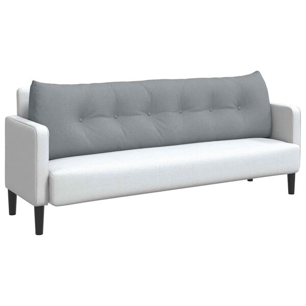 vidaXL Jastuk za leđa Svijetlo siva 180 x 24 x 50 cm tkanina