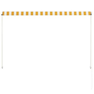 vidaXL Tenda na uvlačenje 200 x 150 cm žuto-bijela