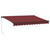 vidaXL Tenda na ručno uvlačenje s LEDs bordo 350 x 250 cm