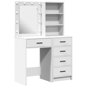 vidaXL Toaletni stol 2 pcs Bijelo 50 x 41 x 135 cm Konstruirano drvo