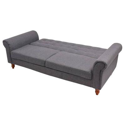 vidaXL Sofa od Tkanine Siva