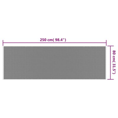 vidaXL Vanjski tepih boja vode i bijeli 80x250 cm reverzibilni dizajn