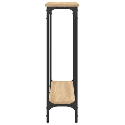 vidaXL Konzolni stol boja hrasta 75 x 22,5 x 75 cm konstruirano drvo
