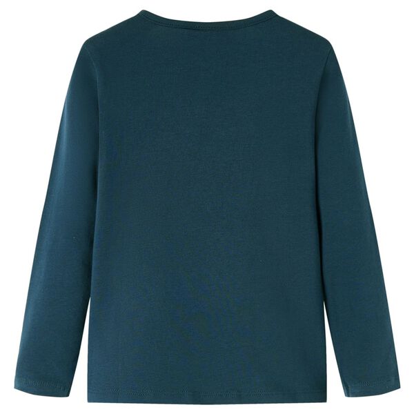Dječja majica dugih rukava tamnozelena 140