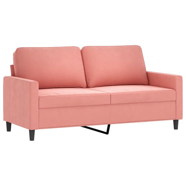 vidaXL 3-dijelni set sofa s jastucima ružičasti bar&scaron;unasti
