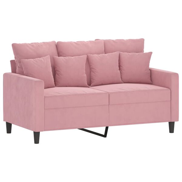 vidaXL 3-dijelni set sofa s jastucima ružičasti bar&scaron;unasti