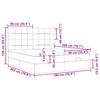 vidaXL Otomanski okvir kreveta s madracima crni 180x200cm od tkanine