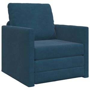 vidaXL Krevet na razvlačenje Plava 74 x 77 x 81 cm Bar&scaron;un
