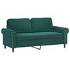 vidaXL 3-dijelni set sofa s jastucima tamnozeleni baršunasti