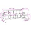 vidaXL Set vanjskih sofa s jastukom 5 pcs Prirodna i bež