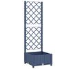 vidaXL Vrtna žardinjera s re&scaron;etkom plavo-siva 40x40x121,5 cm PP