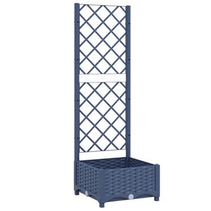 vidaXL Vrtna žardinjera s re&scaron;etkom plavo-siva 40x40x121,5 cm PP