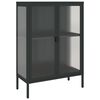 vidaXL Komoda crna 75 x 35 x 105 cm od stakla i čelika
