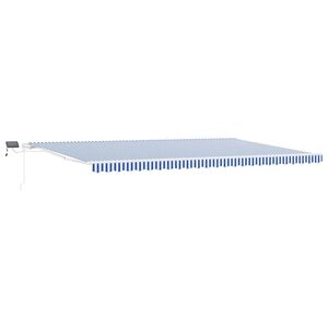 vidaXL Povlačivi tende Plava i bijela 600 &times; 300 cm
