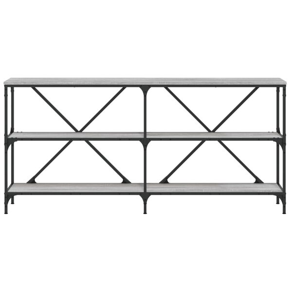 vidaXL Konzolni stol boja hrasta sonome 160x30x75 cm od drva i željeza