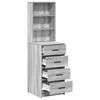 vidaXL Highboard Sivi hrast sonoma 40 x 41 x 135 cm Konstruirano drvo