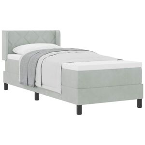vidaXL Krevet s opruga kutije Svijetlo siva 200 x 80 cm Bar&scaron;un