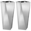 vidaXL Sadilica 2 pcs Srebrno 30 x 30 x 75 cm Cinkani čelik