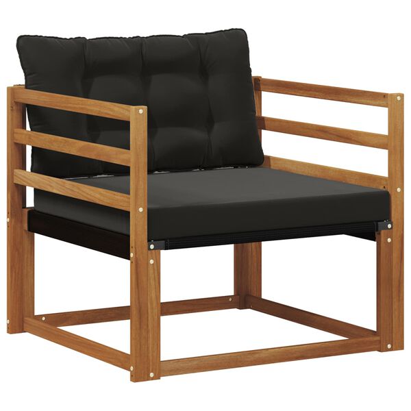 vidaXL Set vanjskih sofa Čvrsto drvo akacije i Textilene Prirodna