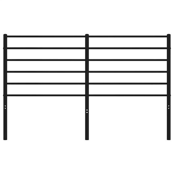 vidaXL Metalno uzglavlje crno 140 cm