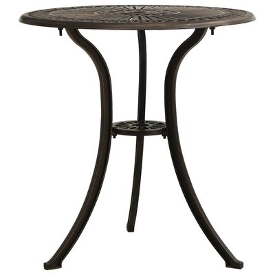 vidaXL Vrtni stol brončani 62 x 62 x 65 cm od lijevanog aluminija