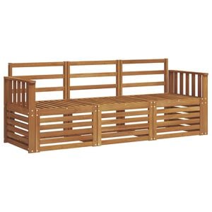 vidaXL Setovi sofa 3 kom. Prirodna Čvrsto drvo akacije