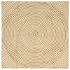 vidaXL Tepih za područje Prirodna i bijela 120 x 120 cm Juta
