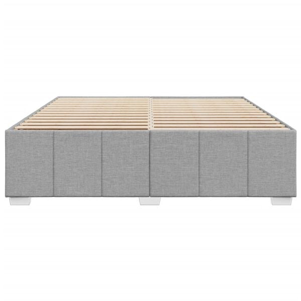 vidaXL Okvir za krevet bez madraca svjetlosivi 200 x 200 cm od tkanine