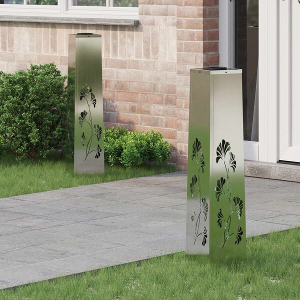 vidaXL Solarna LED svjetlost za stazu 2 pcs Galvanizirano