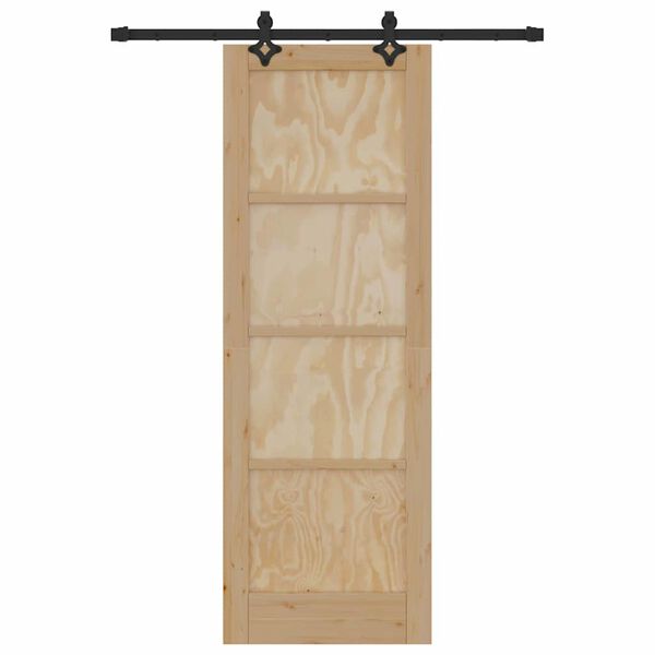 vidaXL Klizna vrata ORKDAL Smeđa 73,5 x 211 cm Čvrsto borovo drvo