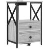 vidaXL Noćni ormar Siva Sonoma 40 x 31 x 60 cm Konstruirano drvo