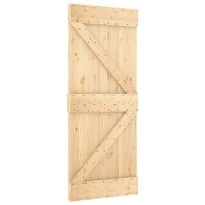 vidaXL Klizna vrata NARVIK Prirodna i crna 85 x 210 cm (213,5 cm)
