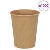 vidaXL papirnate &scaron;alice za kavu 1000 kom 8 oz 200 ml smeđe