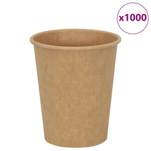 vidaXL papirnate &scaron;alice za kavu 1000 kom 8 oz 200 ml smeđe