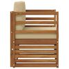 vidaXL Set vanjskih sofa s jastukom Prirodna 67 x 63 x 73 cm
