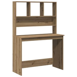 vidaXL Radni stol s policama boja hrasta artisan 102x45x148 cm drveni