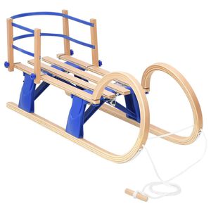 vidaXL Sklopive sanjke s naslonom 110 cm od &scaron;perploče