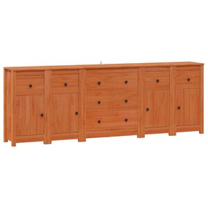 vidaXL Kreveta 5 kom. Vosak Smeđa 226 x 35 x 80 cm Masivna borovina