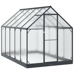 vidaXL Vrtni staklenik 185 x 303,5 x 207 cm Aluminij i pocinčani čelik