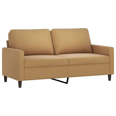 vidaXL 2-dijelni set sofa s jastucima smeđi baršunasti