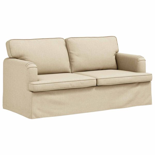 vidaXL Sofa 140cm Krema Metal