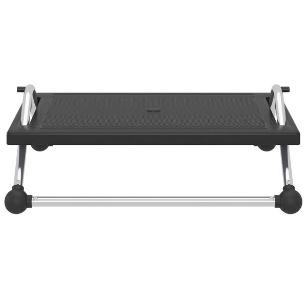 vidaXL Oslonac za noge crni 45 x 40 x 13,5 cm