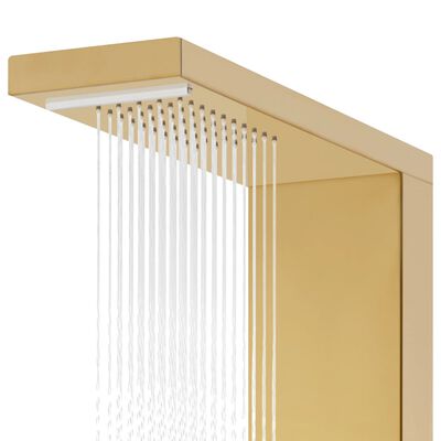 vidaXL Sustav panela za tuširanje od nehrđajućeg čelika 201 zlatni