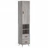 vidaXL Visoka komoda siva sonome 34,5x34x180 cm od konstruiranog drva