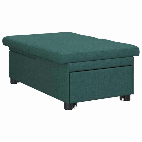 vidaXL Krevet-sofa na razvlačenje Tamnozelena 194 x 50 x 82 cm