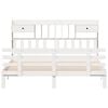 vidaXL Krevet s regalom z knjige bez madraca bijeli 180x200cm borovina