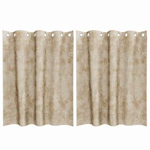 vidaXL Bar&scaron;unaste zavjese sa zavjesama 2 pcs Krema 140 x 140 cm Bar&scaron;un