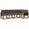 vidaXL Set vanjskih sofa 5 kom. Prirodna i antracit Poliester